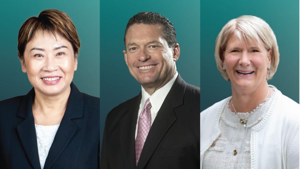 Heluna Health today announced the appointment of three new leaders to its Board of Directors. From left to right: Lisa Ba, CPA, MBA; Gary Trujillo, MBA; and Claire Verity.